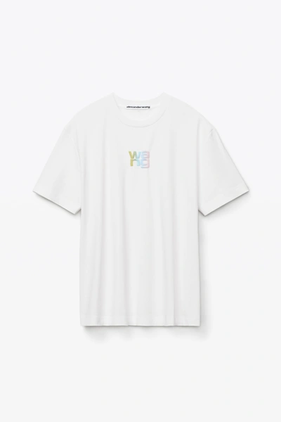 Shop Alexander Wang Puff Logo T-shirt In White