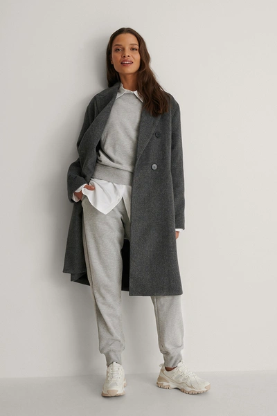 Mango Women's Buttoned Wool Coat In Dark Gray | ModeSens