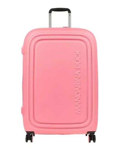 Shop Mandarina Duck Wheeled Luggage In Pink