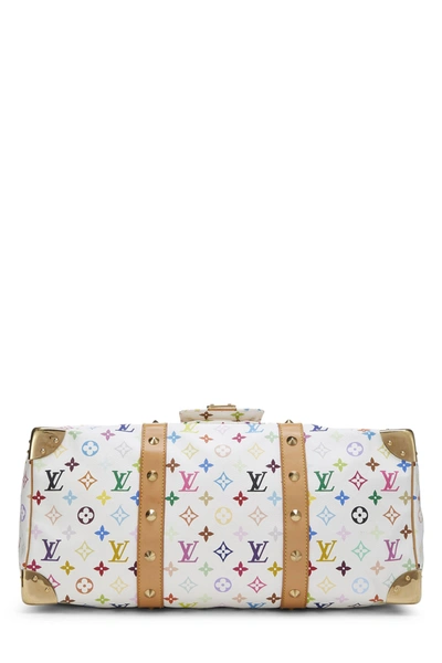 Louis Vuitton, Bags, Louis Vuitton X Takashi Murakami Keepall 45 White  Multicolor Monogram Duffle Bag