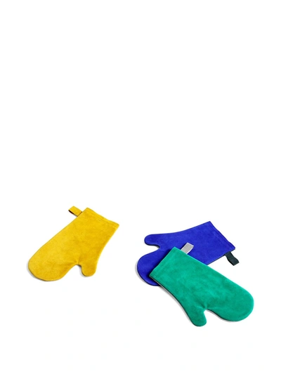 Shop Hay Suede Oven Glove In Yellow