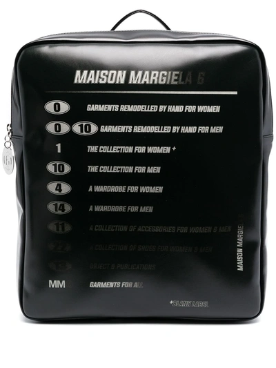 Shop Mm6 Maison Margiela Motorcross Logo Backpack In Black