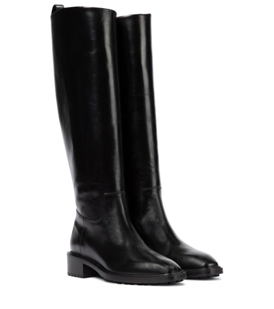 Shop Aeyde Tammy Leather Riding Boots In Black