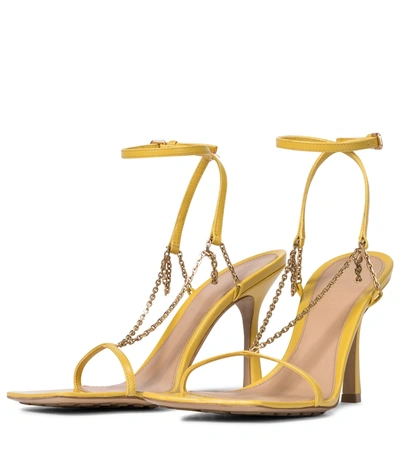 Shop Bottega Veneta Stretch Leather Sandals In Yellow
