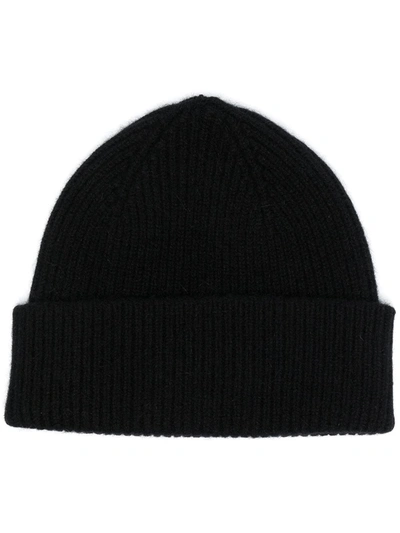 Shop Le Bonnet Knitted Beanie Hat In Black