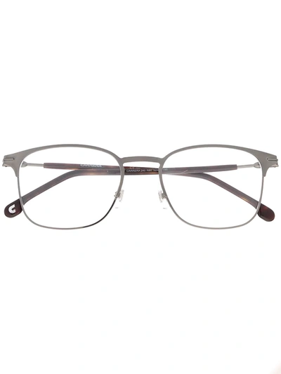 Shop Carrera Matte-effect Square-frame Glasses In Braun