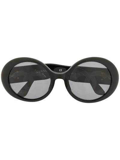 Pre-owned Chanel 1990s Cc Jackie O-frame Sunglasses