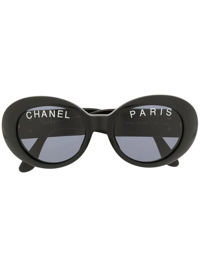 Pre-owned Chanel 1990s Cc Jackie O-frame Sunglasses | ModeSens