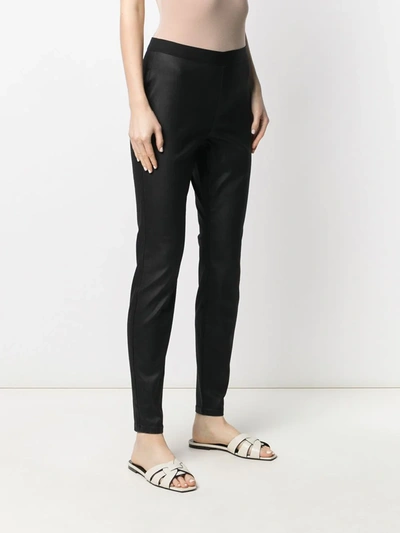 Shop Eileen Fisher High-rise Slim Fit Trousers In Black