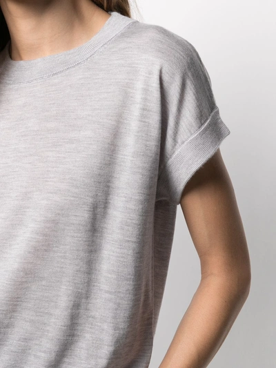 Shop Incentive! Cashmere Cashmere Short-sleeved Top In Grey