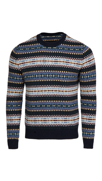 Tommy Hilfiger Men s Bennett Regular fit Fair Isle Sweater In Sky