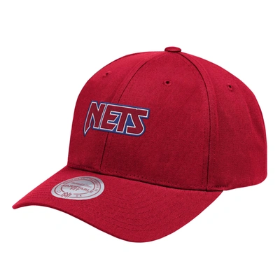 Aape x Mitchell & Ness New Jersey Nets Strapback Hat Red Men's