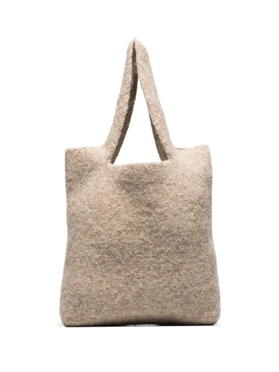 Shop Lauren Manoogian Knitted Style Tote Bag In Neutrals