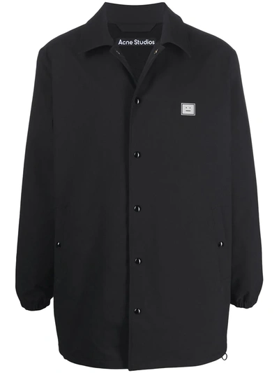 Shop Acne Studios Coach Shirt Jacket In Black