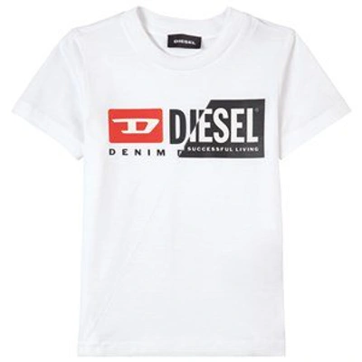 Shop Diesel White Logo T-shirt