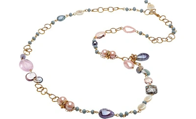Shop Antica Murrina Veneziana Designer Necklaces Grimani Long Necklace In Violet