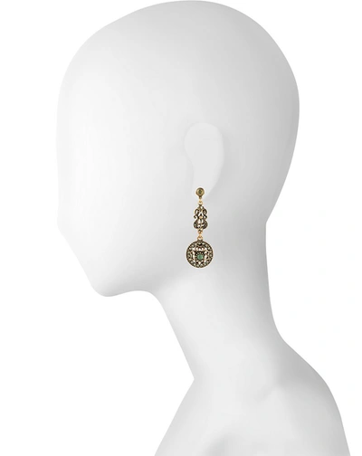 Shop Alcozer & J Boucles D'oreille Boucles D'oreille Pendantes Avec Emeraudes