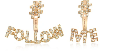 Shop Makova Jewelry Designer Earrings #follow #me 18k Gold & 0.28 Ctw Diamonds Earrings In Or