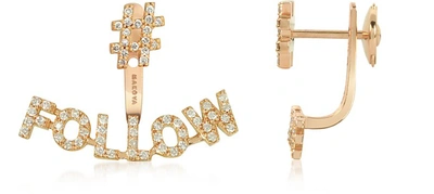 Shop Makova Jewelry Designer Earrings #follow #me 18k Gold & 0.28 Ctw Diamonds Earrings In Or