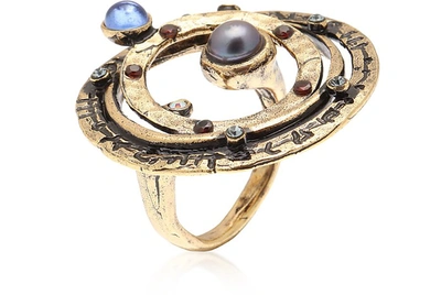 Shop Alcozer & J Designer Rings Galaxy Ring In Doré