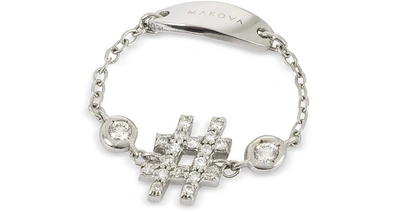 Shop Makova Jewelry Designer Rings # Hashtag 18k Gold, 0.19ctw Diamonds Ring In Doré