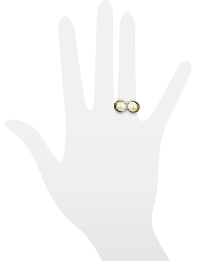 Shop Alcozer & J Designer Rings Glass Pearl Ring