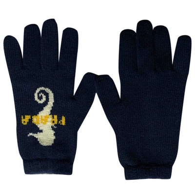 Pre-owned Prada Blue Cashmere Gloves