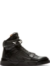 GIVENCHY Black Leather Tyson High-Top Sneakers
