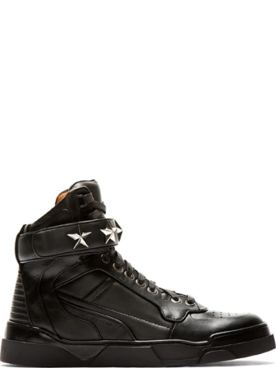 Givenchy Black Leather Star Tyson High-top Sneakers