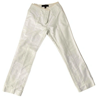 Pre-owned Louis Vuitton Slim Pants In White