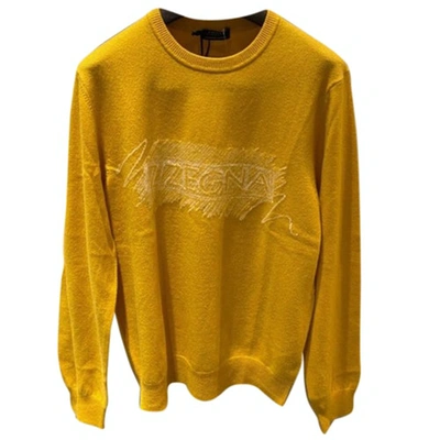 Pre-owned Z Zegna Yellow Cashmere Knitwear & Sweatshirts