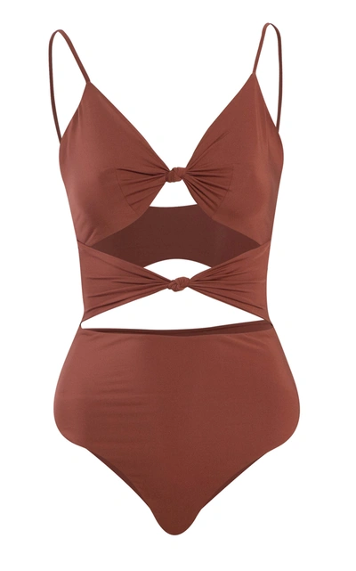 Shop Maygel Coronel Women's Triana Cutout One-piece Swimsuit In Brown