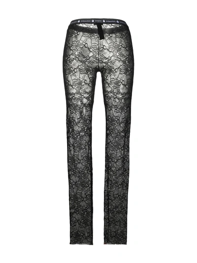 Shop Dsquared2 Logo-waistband Lace Trousers In Black