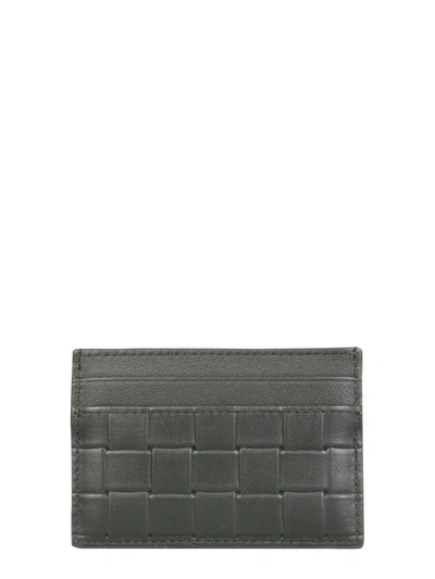 Shop Bottega Veneta Card Holder In Military Green