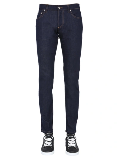 Shop Dolce & Gabbana Slim Fit Jeans In Multicolour