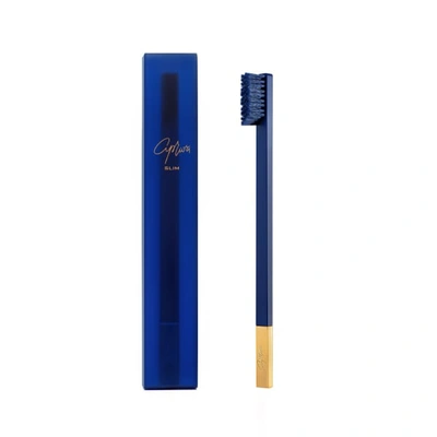 Shop Apriori Slim Sapphire Blue Gold Medium Toothbrush