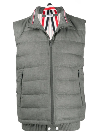 Shop Thom Browne Super 120s Down-filled Ski Vest In Grey