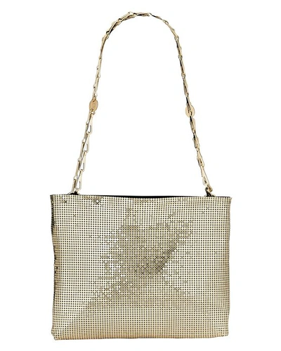 Shop Paco Rabanne Pixel Mesh Shoulder Bag In Gold