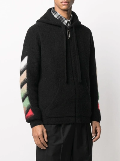 Shop Off-white Wool Hoodie In Black