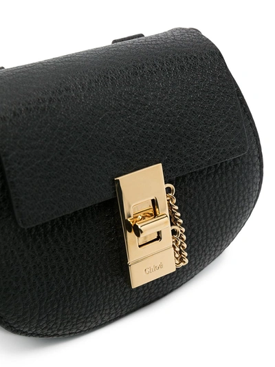 Shop Chloé Drew Mini Leather Backpack In Black