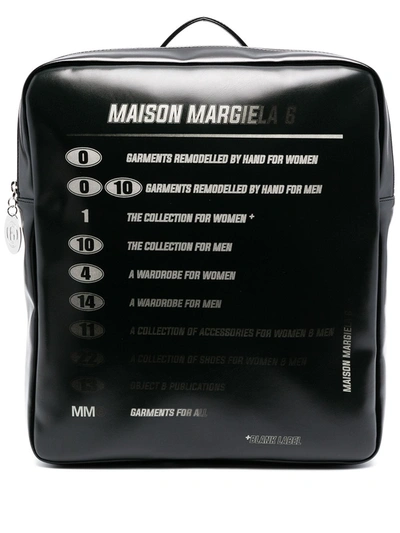 Shop Mm6 Maison Margiela New Explanation Print Backpack In Black