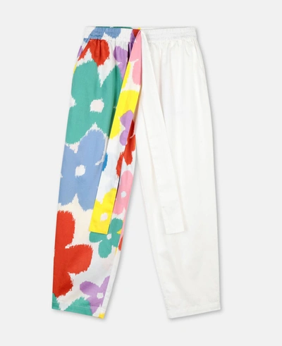 Shop Stella Mccartney Kids Multicolour Flower Cotton Trousers In Multicolor