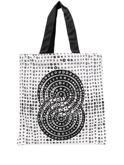 10 Corso Como Logo Graphic Print Tote Bag In White