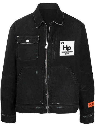 Shop Heron Preston Worker Zip-up Jacket In Black