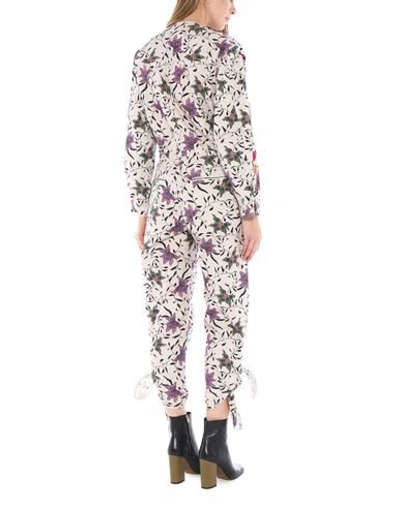 Isabel Marant Floral Print Long-sleeve Jumpsuit In Pink