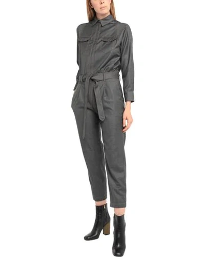 Shop Brunello Cucinelli Woman Jumpsuit Black Size L Virgin Wool, Brass