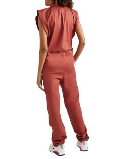 Shop Paradised Woman Jumpsuit Rust Size L Cotton In Red