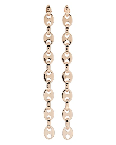 Shop Paco Rabanne Eight Nano Linear Chain-link Earrings In Rose