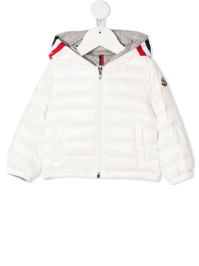 Shop Moncler Hooded Padded Jacket In 白色