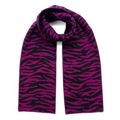 Ingmarson Tiger Wool & Cashmere Scarf Purple In Cashmere